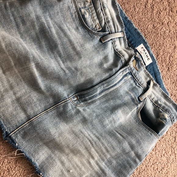 FRAME distressed denim skirt - Picture 4 of 4